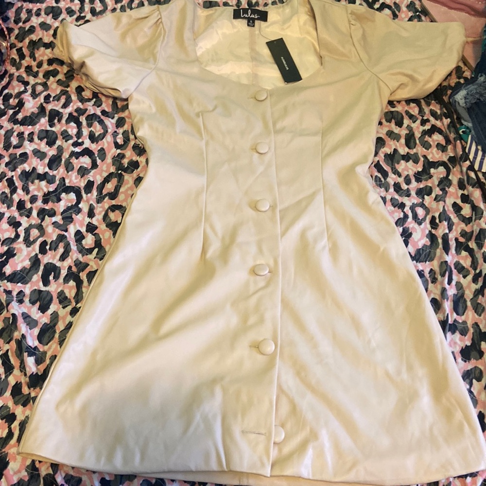 Lulus vegan leather dress